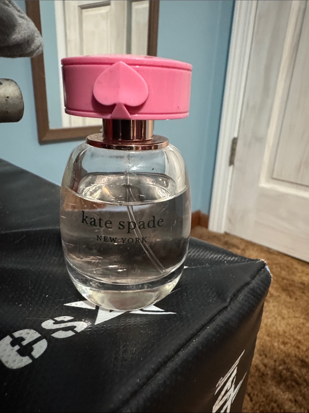 kate spade Clear Bottle with Pink Heart Cap